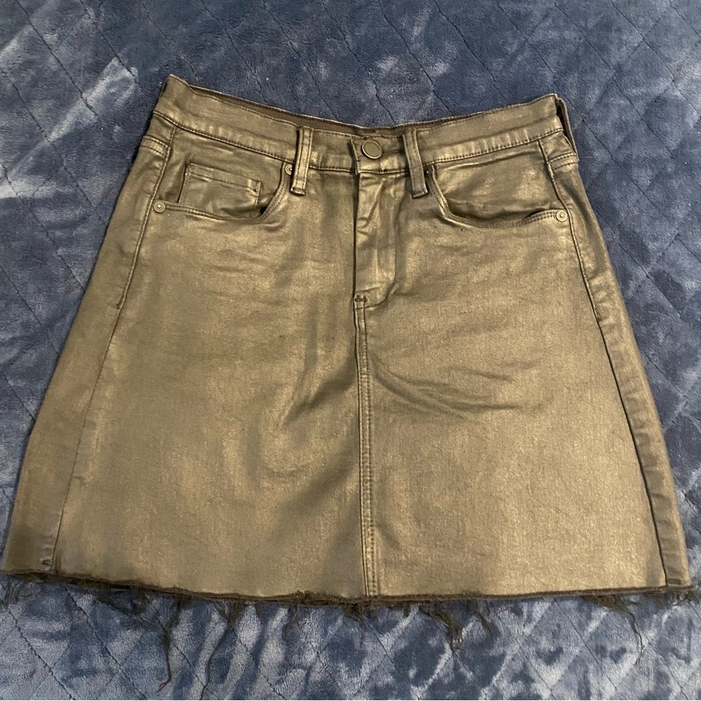 Blanknyc Women’s Spartacus Coated Denim Mini Skirt